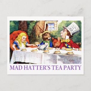 DE TEA PARTIJ VAN DE MAD HATTER BRIEFKAART