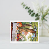 DE TEA PARTIJ VAN DE MAD HATTER BRIEFKAART (Staand voorkant)