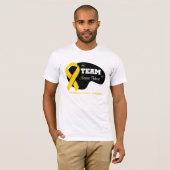 De teamnaam personaliseren - Kinderkanker T-shirt (Voorkant volledig)
