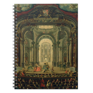 De Teatro Reale in Turijn (olie op doek) Notitieboek