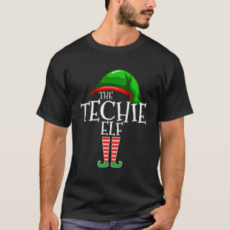 De Techie Elf familie T-shirt