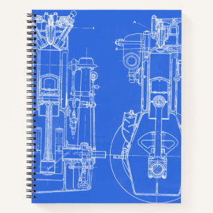 De Techniek van de Ingenieur van de Blauwdruk van Notitieboek