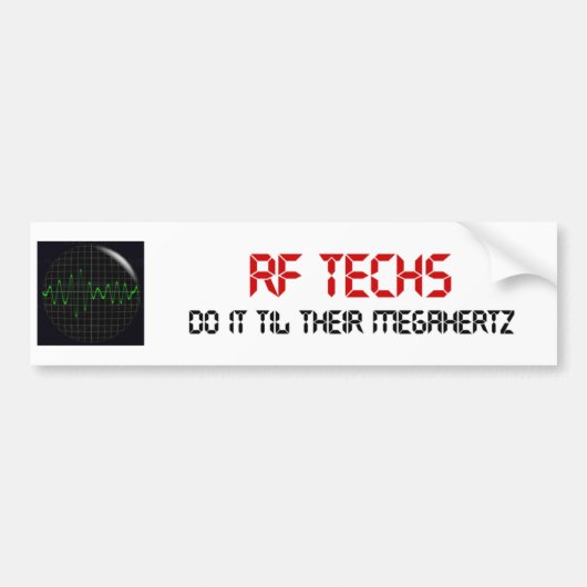 De technieken van rf doen het tot hun Megahertz Bumpersticker (Voorkant)