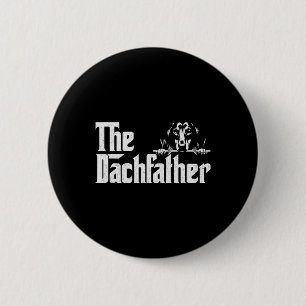 De teckel Vaders Dag Dogfather Gifts Wiener D Ronde Button 5,7 Cm