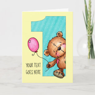 De teddybeer draait! Gelukkige Verjaardag Kaart