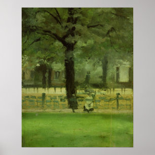 De Tegel van Ladie, Kensington Gardens (olie op he Poster