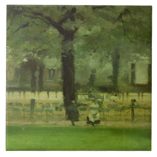 De Tegel van Ladie, Kensington Gardens (olie op he Tegeltje