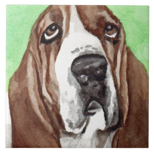 De Tegels van de Kunst van Basset Hound Tegeltje