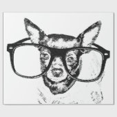 De Tekening van de Illustratie van de Hond van Cadeaupapier (Vlak)