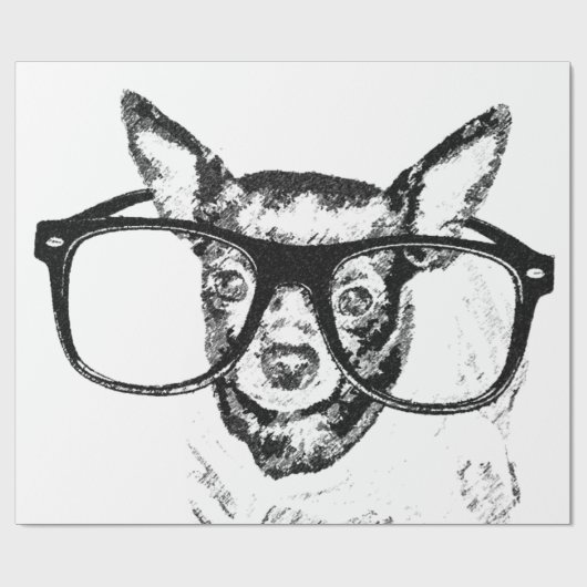 De Tekening van de Illustratie van de Hond van Cadeaupapier (Vlak)