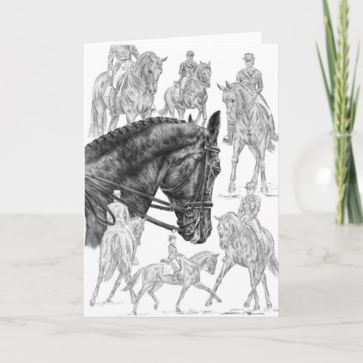 De Tekening van de Montering van de Paarden van de Kaart (Voorkant)