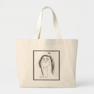 De tekening van uw kind - Moederdag cadeau Grote Tote Bag