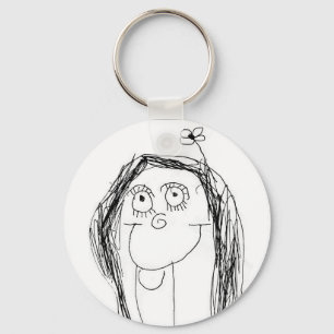 De tekening van uw kind - Moederdag cadeau Sleutelhanger