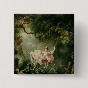 De tekening vierkante button 5,1 cm