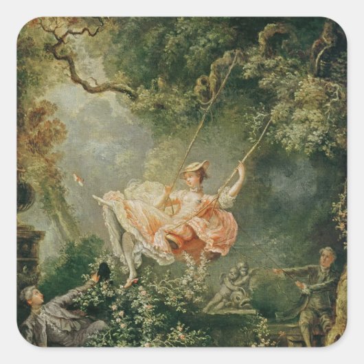 De tekening vierkante sticker (Voorkant)