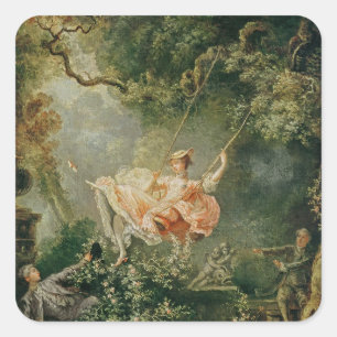 De tekening vierkante sticker