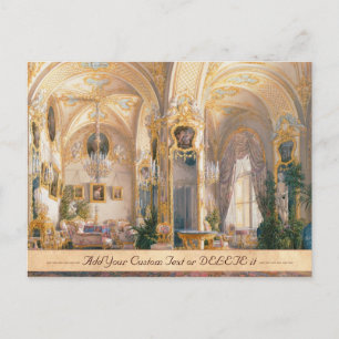De tekenkamer in Rococo II-stijl, met cupids Briefkaart