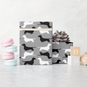 De tekkel silhouetteert Patroon de Honden van Cadeaupapier