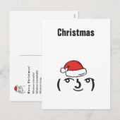 De tekst EDITABLE van de Douane van Emoji van de Feestdagenkaart (Voorkant / Achterkant)