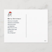 De tekst EDITABLE van de Douane van Emoji van de Feestdagenkaart (Achterkant)