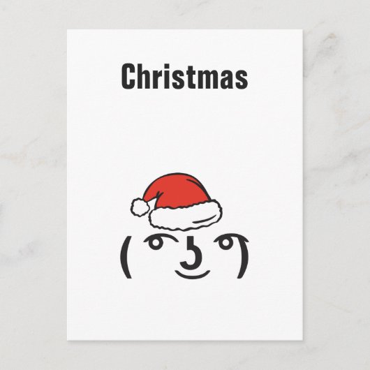 De tekst EDITABLE van de Douane van Emoji van de Feestdagenkaart (Voorkant)