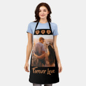 De tekst van de douane personaliseerde fotodruk T- Schort (Gedragen)