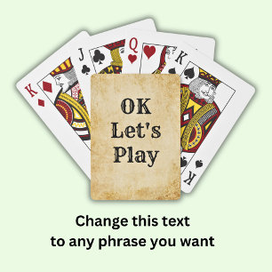De Tekst van de verandering - O.K. laten de Spel Pokerkaarten