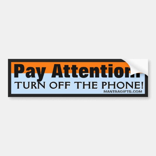 DE TELEFOON-BUMPERSTICKER UITSCHAKELEN BUMPERSTICKER (Voorkant)