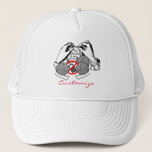 De telefoon is op Knit Thunder_Cove Trucker Pet (Voorkant)