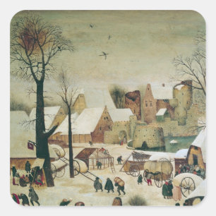 De telling in Bethlehem Vierkante Sticker