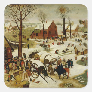 De telling in Bethlehem Vierkante Sticker