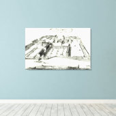 De tempel canvas afdruk (Insitu (Houten vloer))