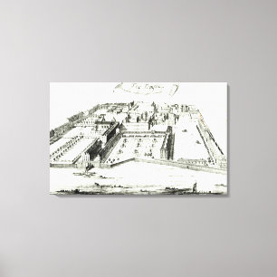 De tempel canvas afdruk