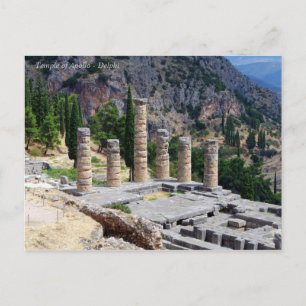 De tempel van Apollo - Delphi Briefkaart