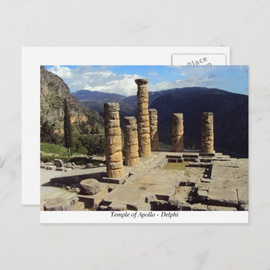 De tempel van Apollo - Delphi Briefkaart (Voorkant / Achterkant)