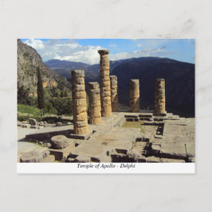 De tempel van Apollo - Delphi Briefkaart