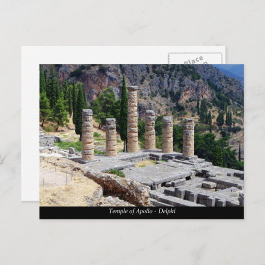 De tempel van Apollo - Delphi Briefkaart (Voorkant / Achterkant)