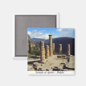 De tempel van Apollo - Delphi Magneet (Voorkant / Achterkant)