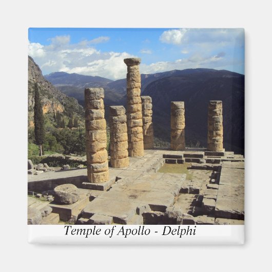 De tempel van Apollo - Delphi Magneet (Voorkant)