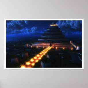 De tempel van de lek (nacht) poster