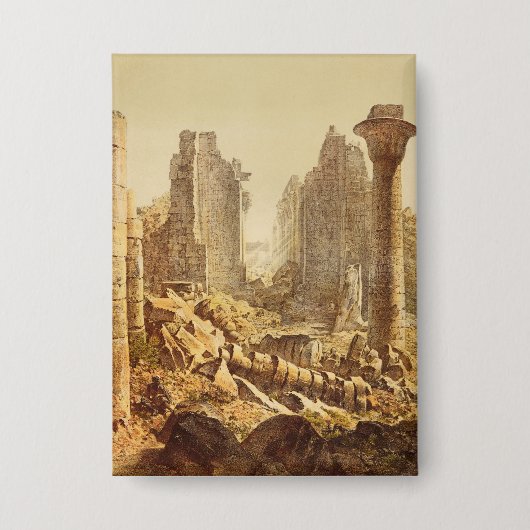 De tempel van Karnak in Egypte Button (Voorkant)