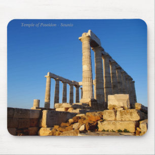 De tempel van Poseidon in Sounio Muismat