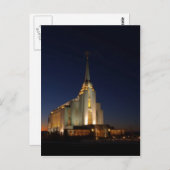 De tempel van Rexburg LDS Briefkaart (Voorkant / Achterkant)