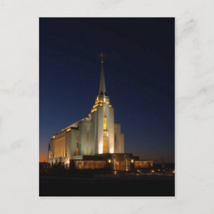 De tempel van Rexburg LDS Briefkaart