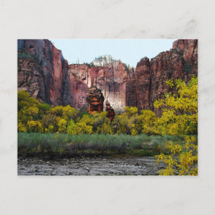 De tempel van Sinawava, Zion, Utah, Briefkaart