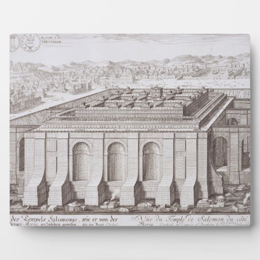 De tempel van Solomon, Jeruzalem, uit 'Entwurf ei' Fotoplaat (Voorkant)