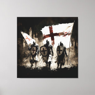 De Tempeliers betreden de Heilige Stad Canvas Afdruk