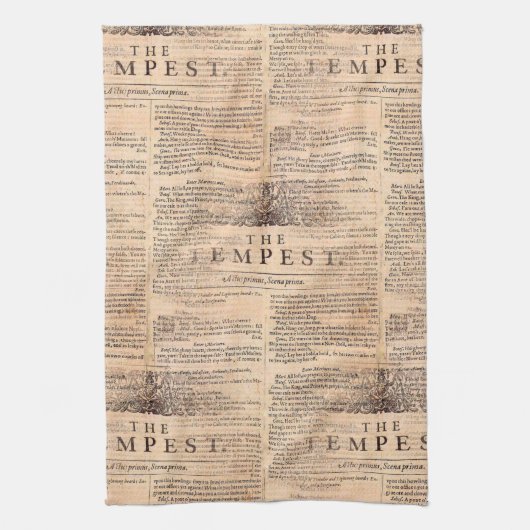 De Tempest Shakespeare Play Kitchen Towel Theedoek (Verticaal)