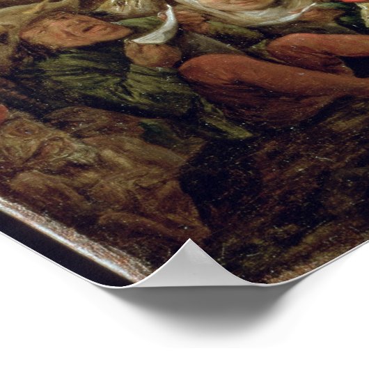 De Temptation of St. Anthony in een Rocky Cavern Poster (Hoek)