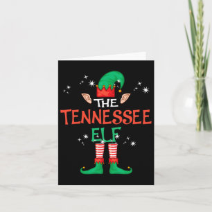 De Tennessee Elf Matching Familie Kerst Kaart